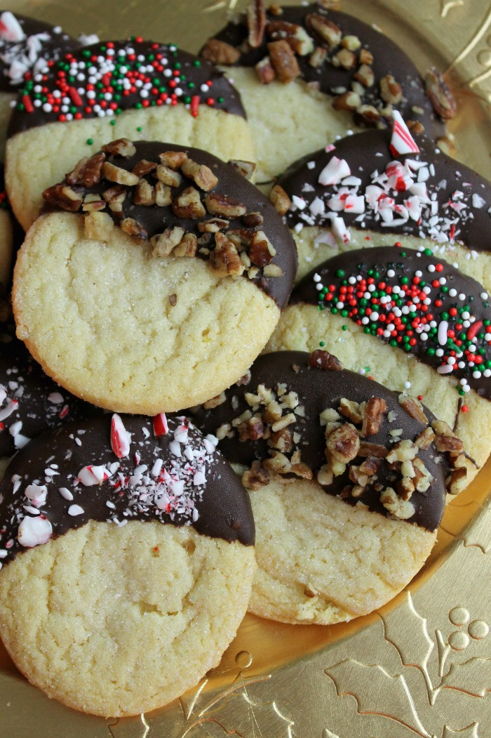 The Best Chocolate Dipped Sugar Cookies