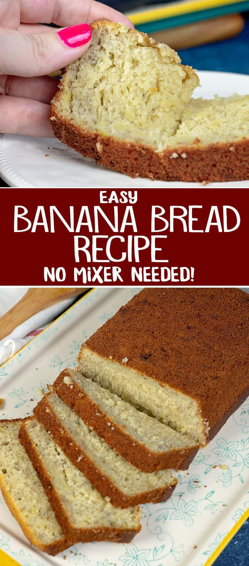 No Mixer Banana Bread New No Mixer Banana Bread Recipe