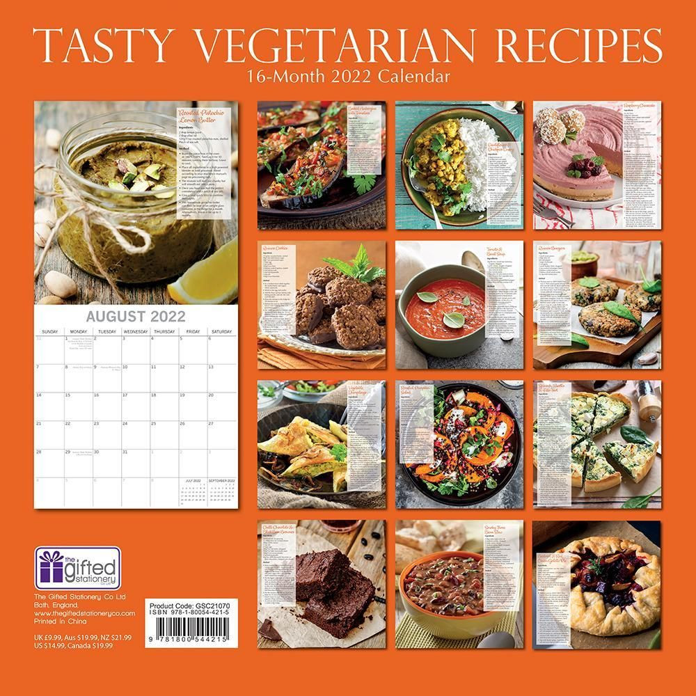 Best Vegetarian Recipes 2022 Beautiful 2022 Tasty Ve Arian Recipes Square Wall Calendar