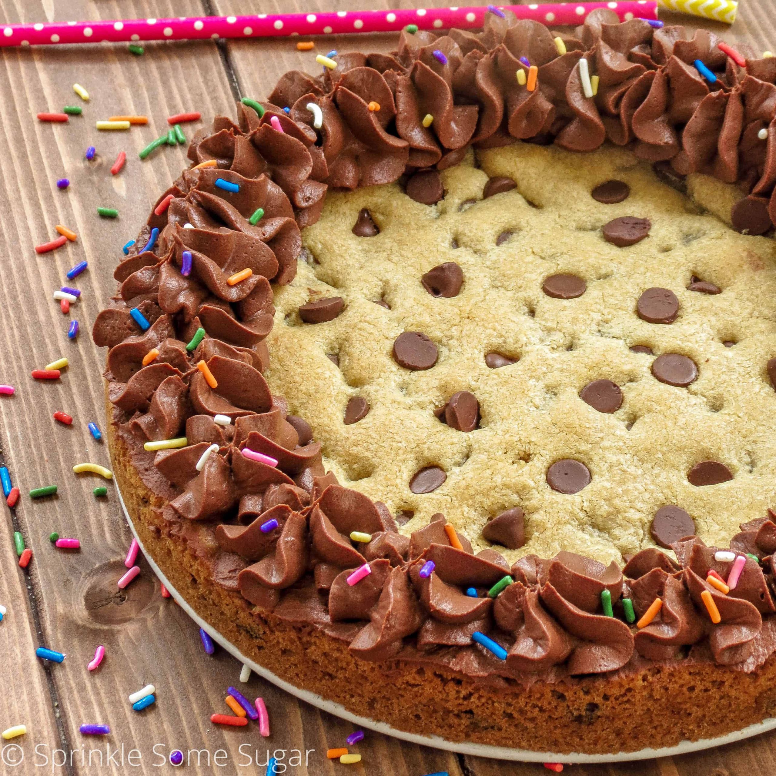 Chocolate Chip Cake Cookies Unique the Best Chocolate Chip Cookie Cake Sprinkle some Sugar