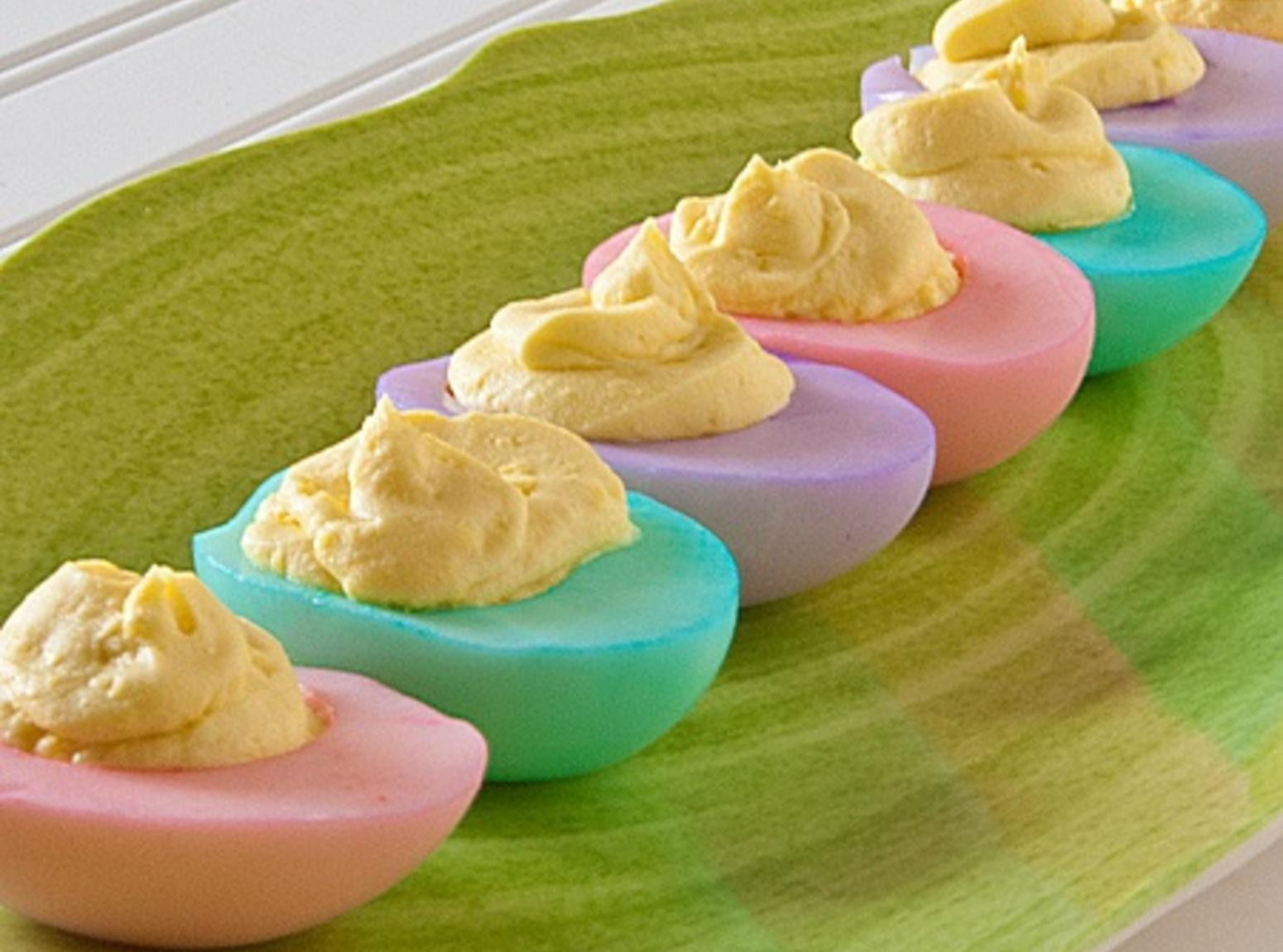 Colored Deviled Eggs for Easter Unique Colored Deviled Eggs Recipe