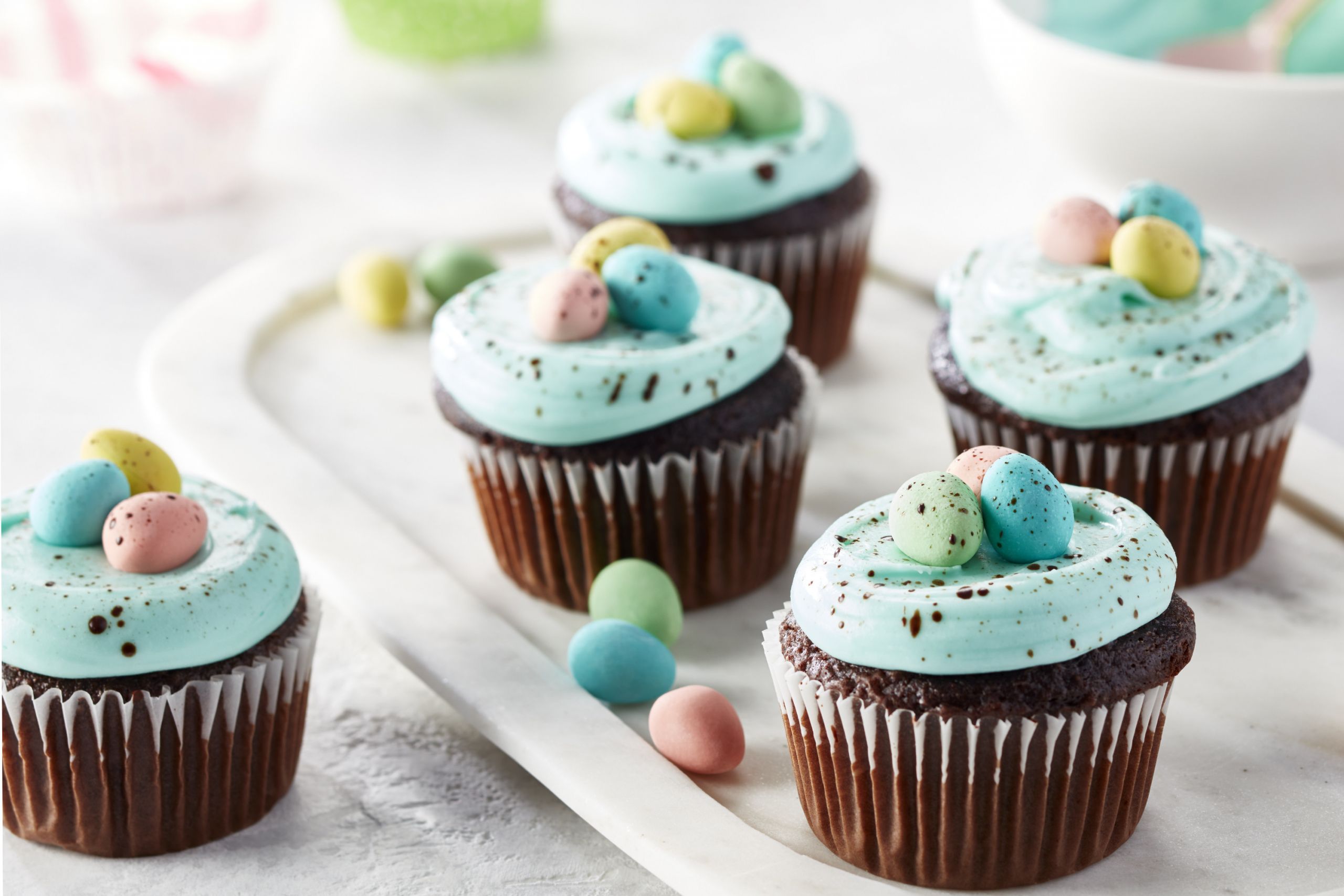 Easter Cupcakes Recipes Beautiful Easter Egg Speckled Cupcakes Recipe Kraft Canada