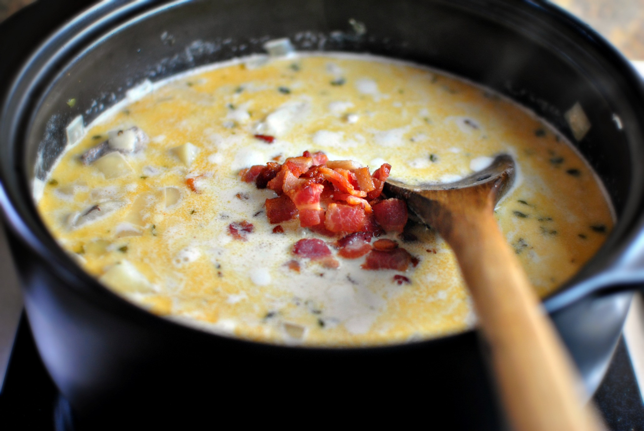 Fish Chowder Recipe with Bacon Inspirational Fish Chowder Old Bay sourdough Croutons Simply Scratch