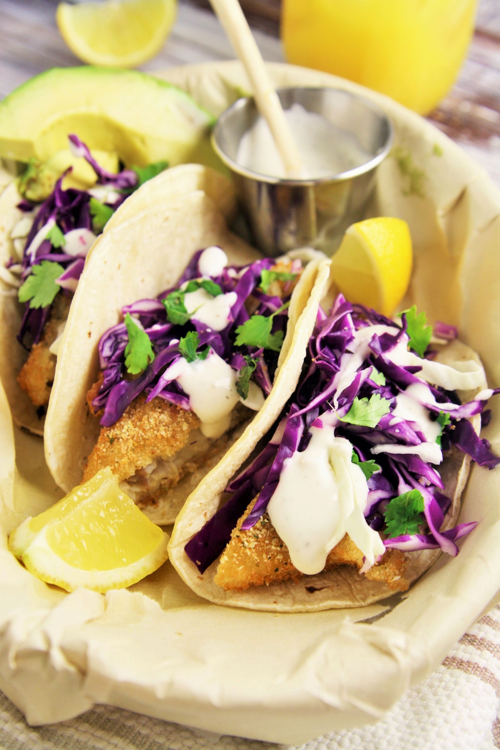 Fish Tacos with Cabbage Elegant Crispy Fish Tacos with Cabbage Slaw and Lime Crema the