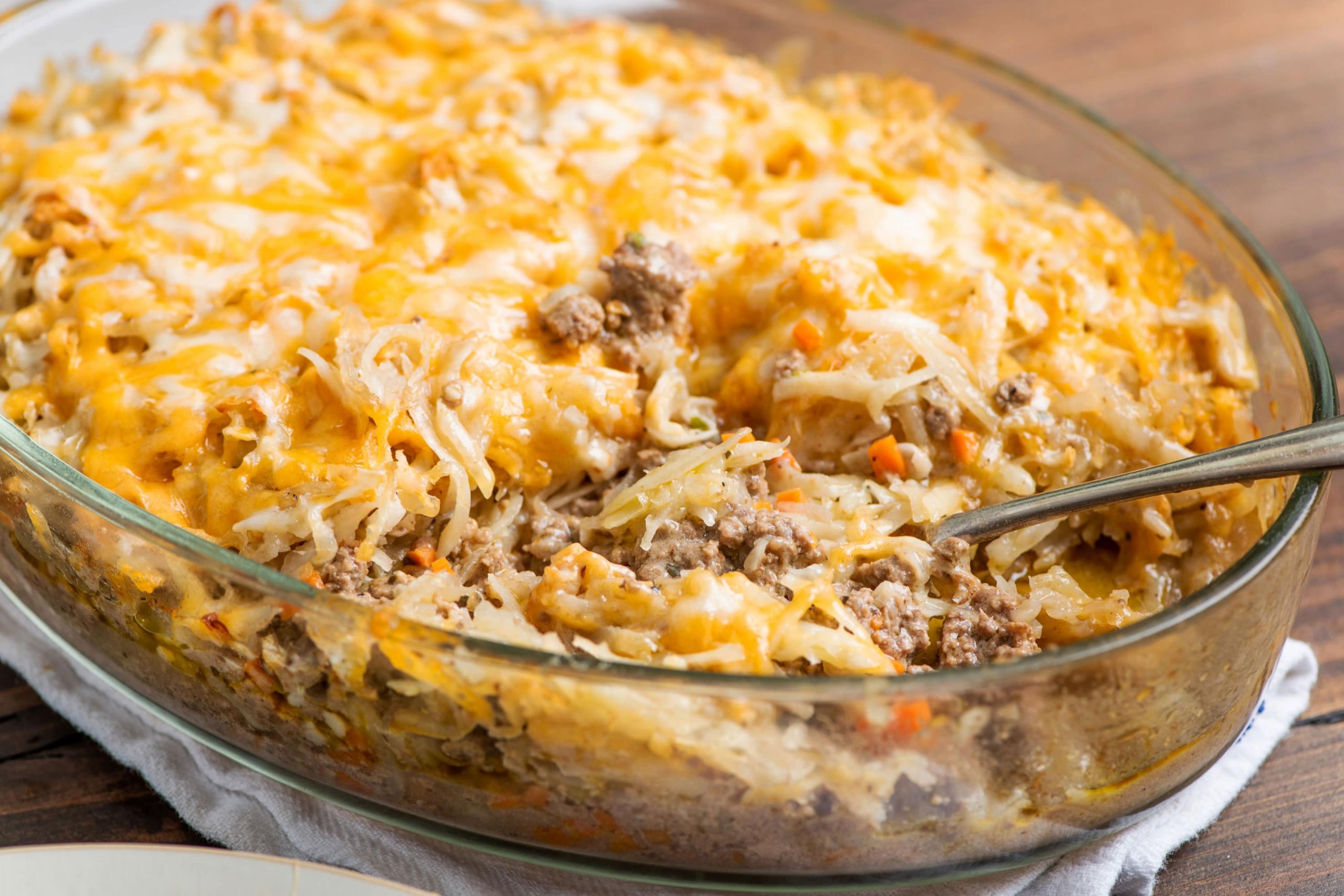 Ground Beef Hash Recipe Inspirational Cheesy Ground Beef and Hashbrown Casserole Recipe — the