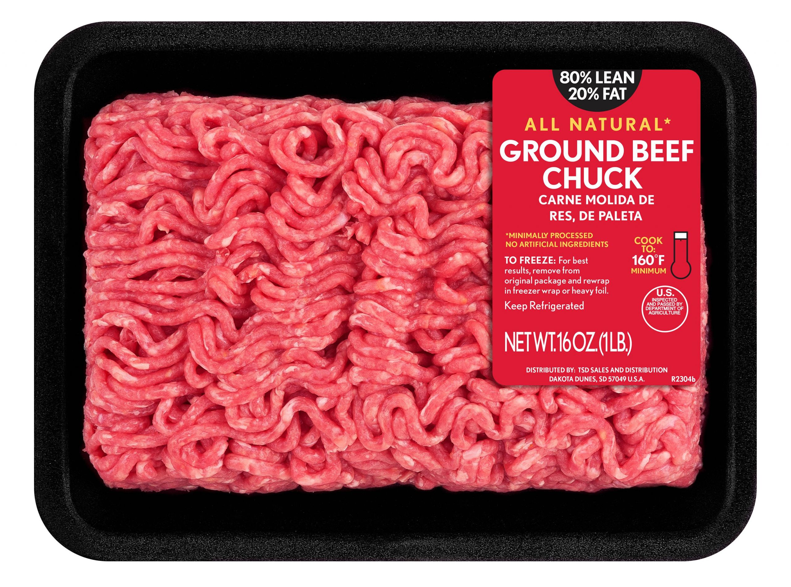 Ground Beef or Ground Chuck Unique All Natural Lean Fat Ground Beef Chuck Tray 1 Lb