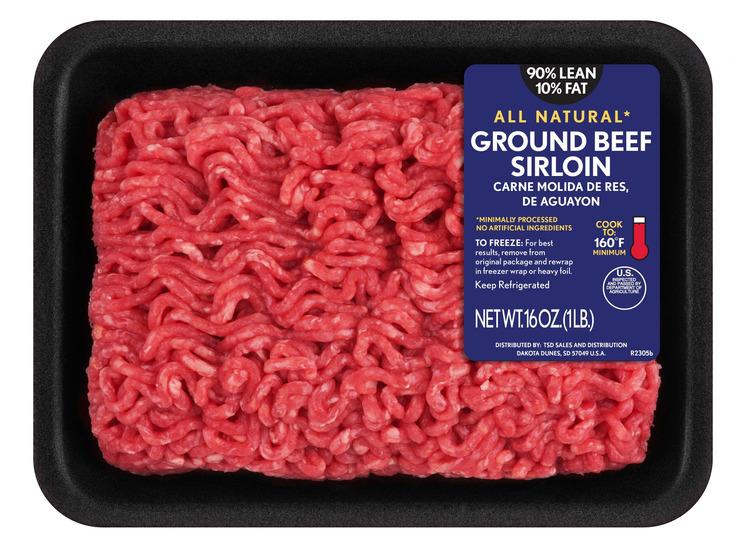 Ground Beef Sirloin Elegant All Natural Lean Fat Ground Beef Sirloin Tray 1