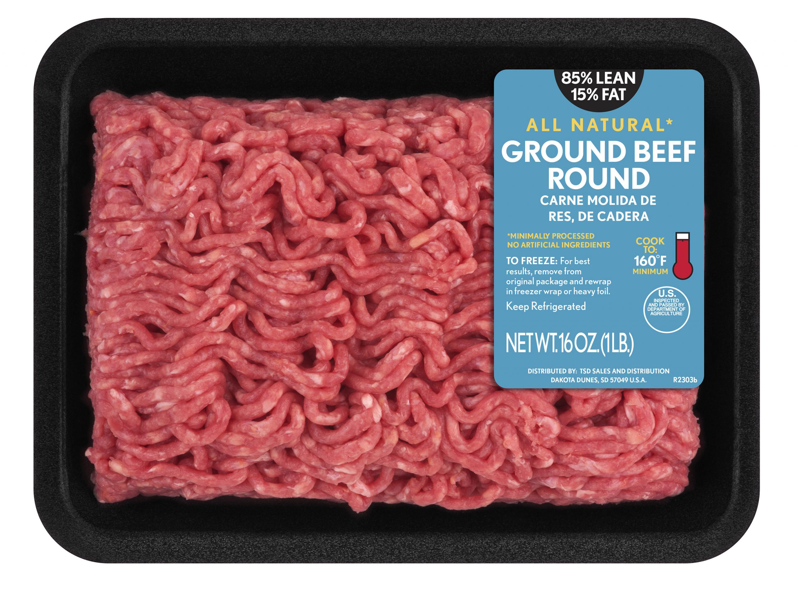 Ground Round Beef Unique All Natural Lean Fat Ground Beef Round Tray 1 Lb
