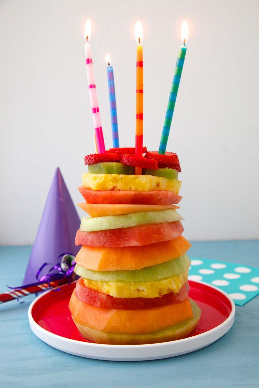 Healthy Birthday Cake Elegant Fruit tower Birthday Cake