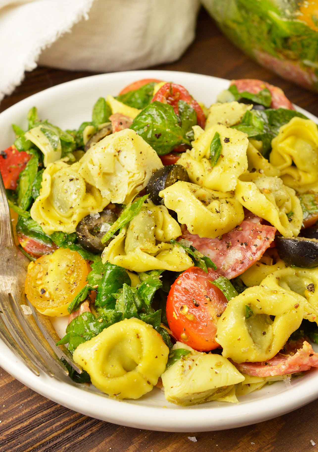 Italian Food Recipes Luxury Spinach tortellini Italian Pasta Salad Recipe Video