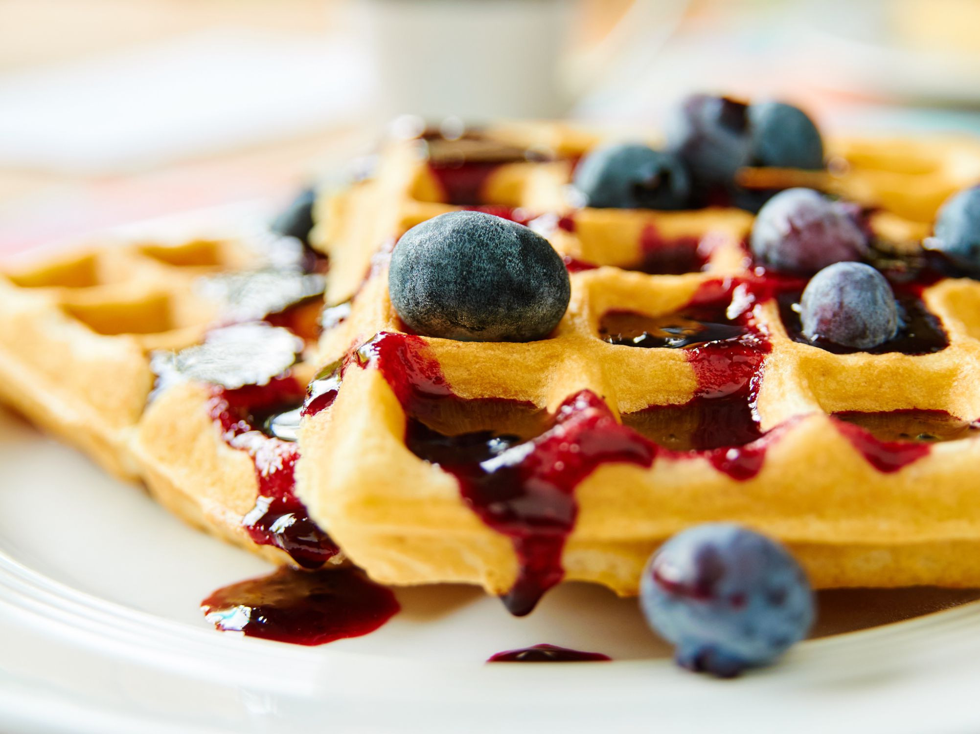 Low Calorie Waffles Luxury Low Calorie Waffles with Blueberries Recipe