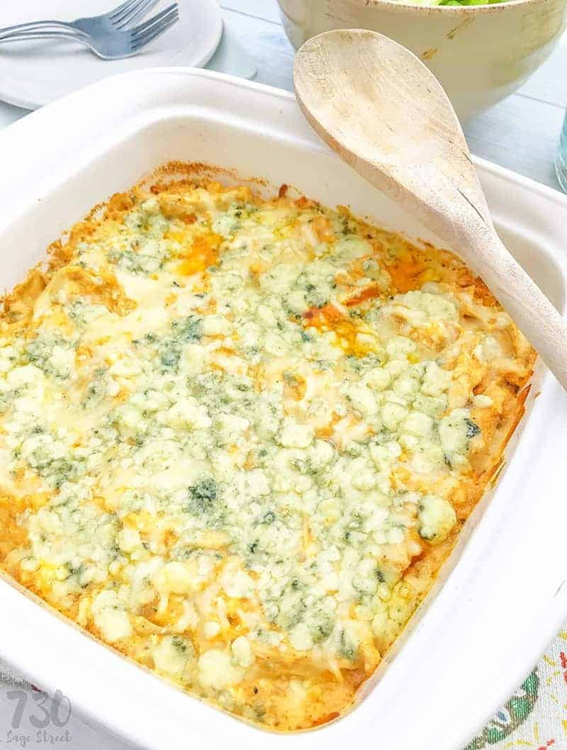 The Most Satisfying Low Carb Buffalo Chicken Casserole
