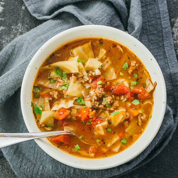 Low Carb Cabbage soup Lovely Unstuffed Cabbage Roll soup Low Carb Savory tooth