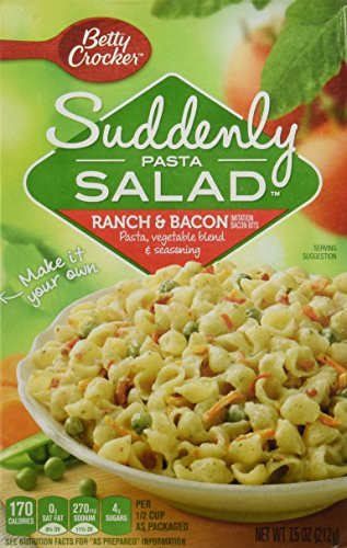 Pasta Salad Box Fresh Betty Crocker Suddenly Salad Ranch &amp; Bacon Pasta 7 5oz