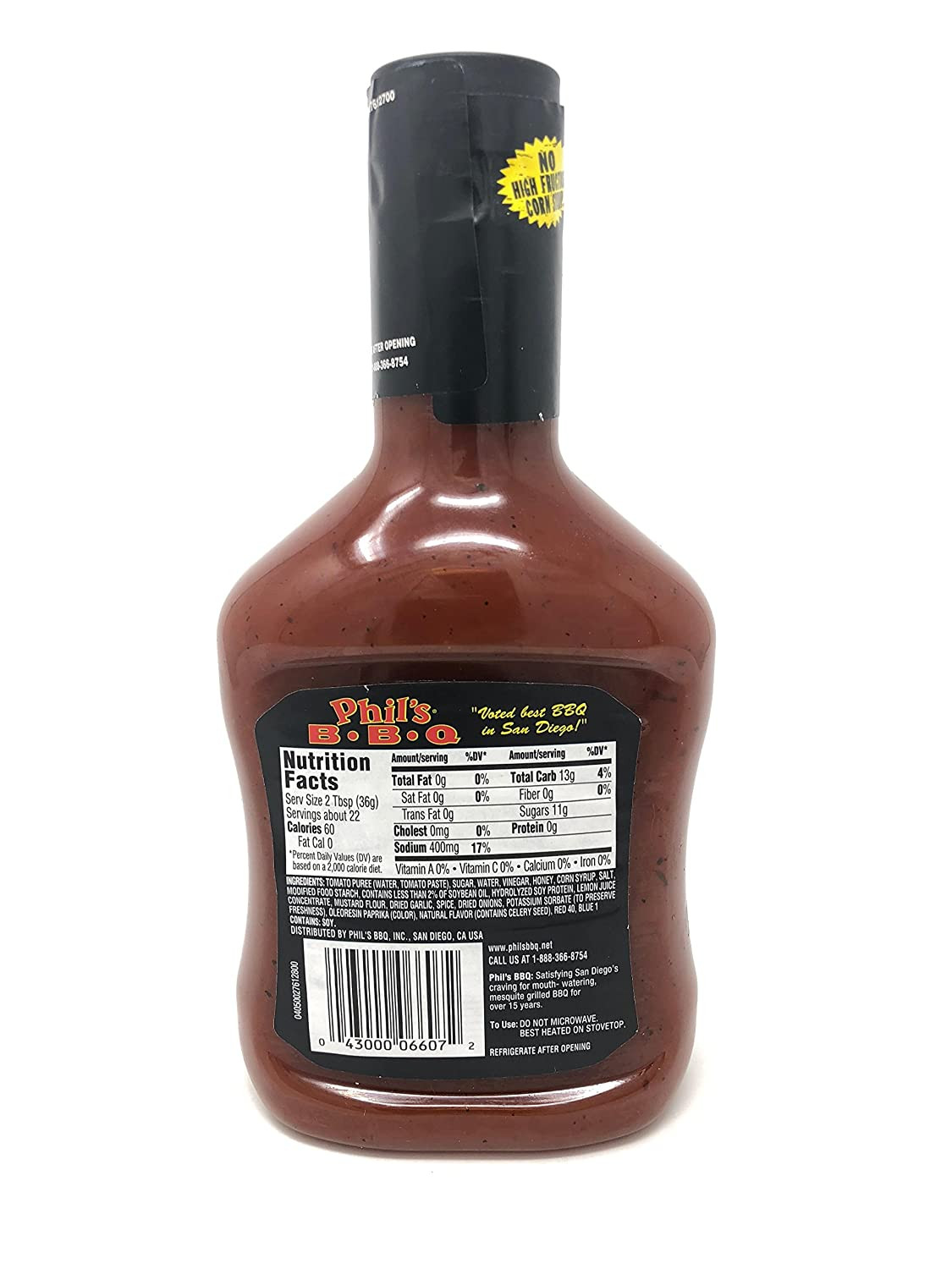 Phil&amp;#039;s Bbq Sauce Awesome Phil S Bbq Sauce Nutrition Facts