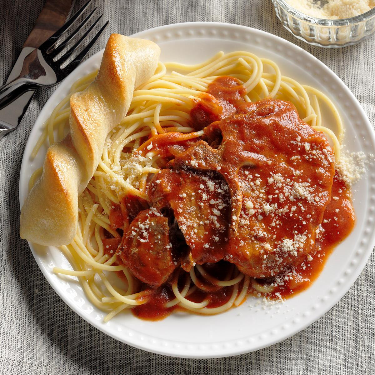 Pork Chops and Pasta Elegant Spaghetti Pork Chops Recipe