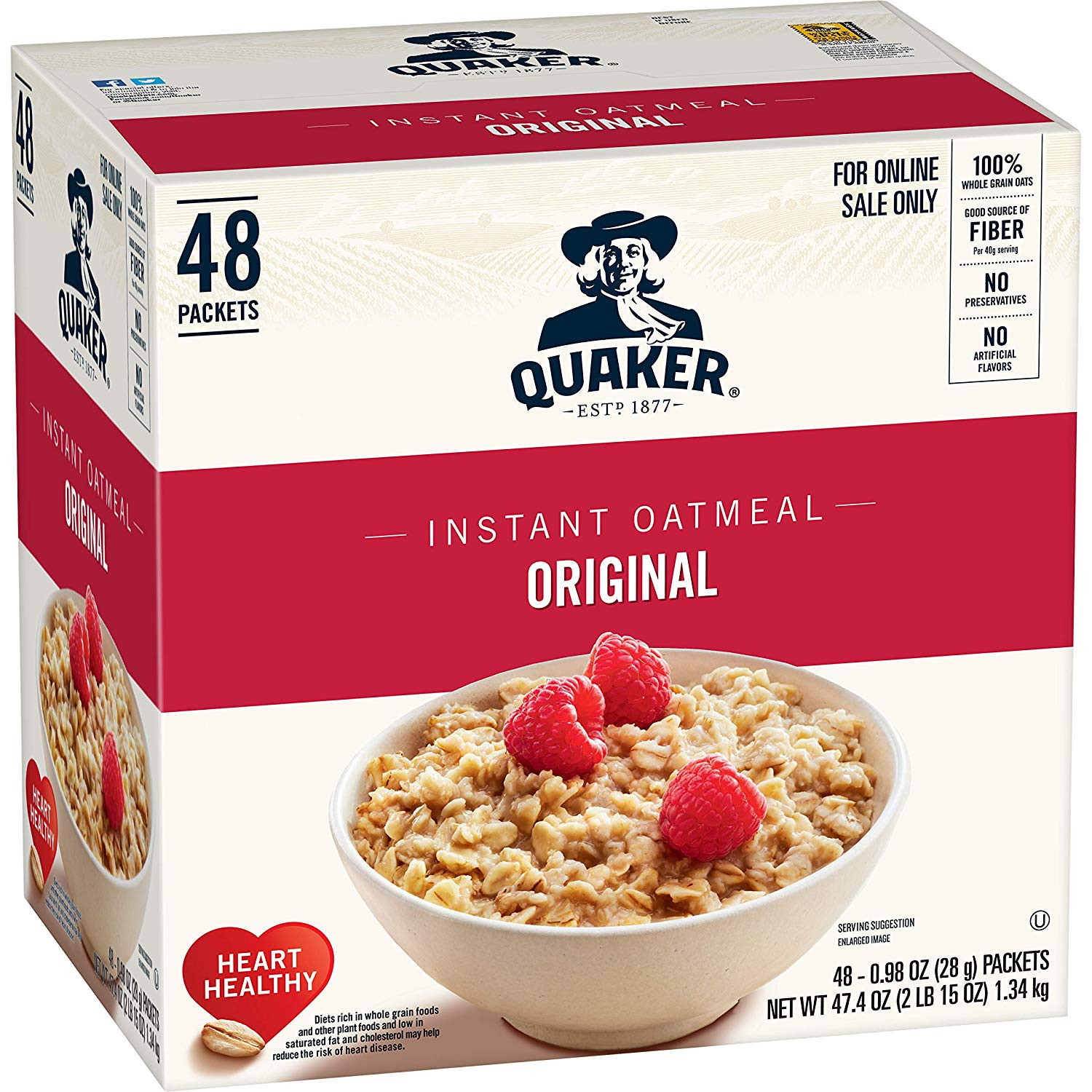 Quaker Oats Instant Oatmeal Awesome Quaker Instant Oatmeal original Individual Packets 48