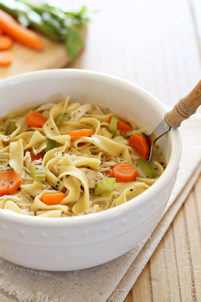 Quick and Easy Chicken Noodle soup Inspirational Quick and Easy Chicken Noodle soup Love Grows Wild