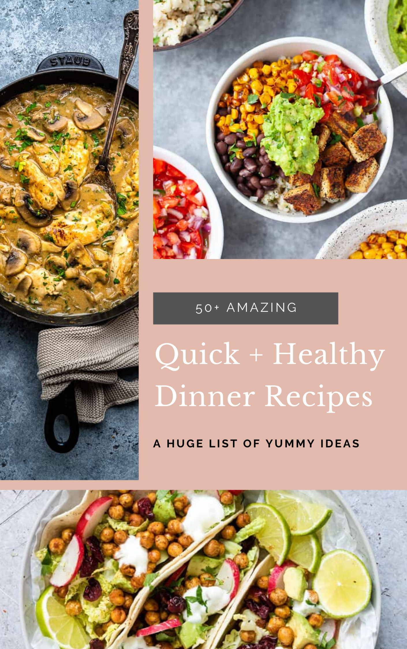 Quick Easy Healthy Dinners Best Of 50 Quick and Healthy Dinner Recipes Roundup