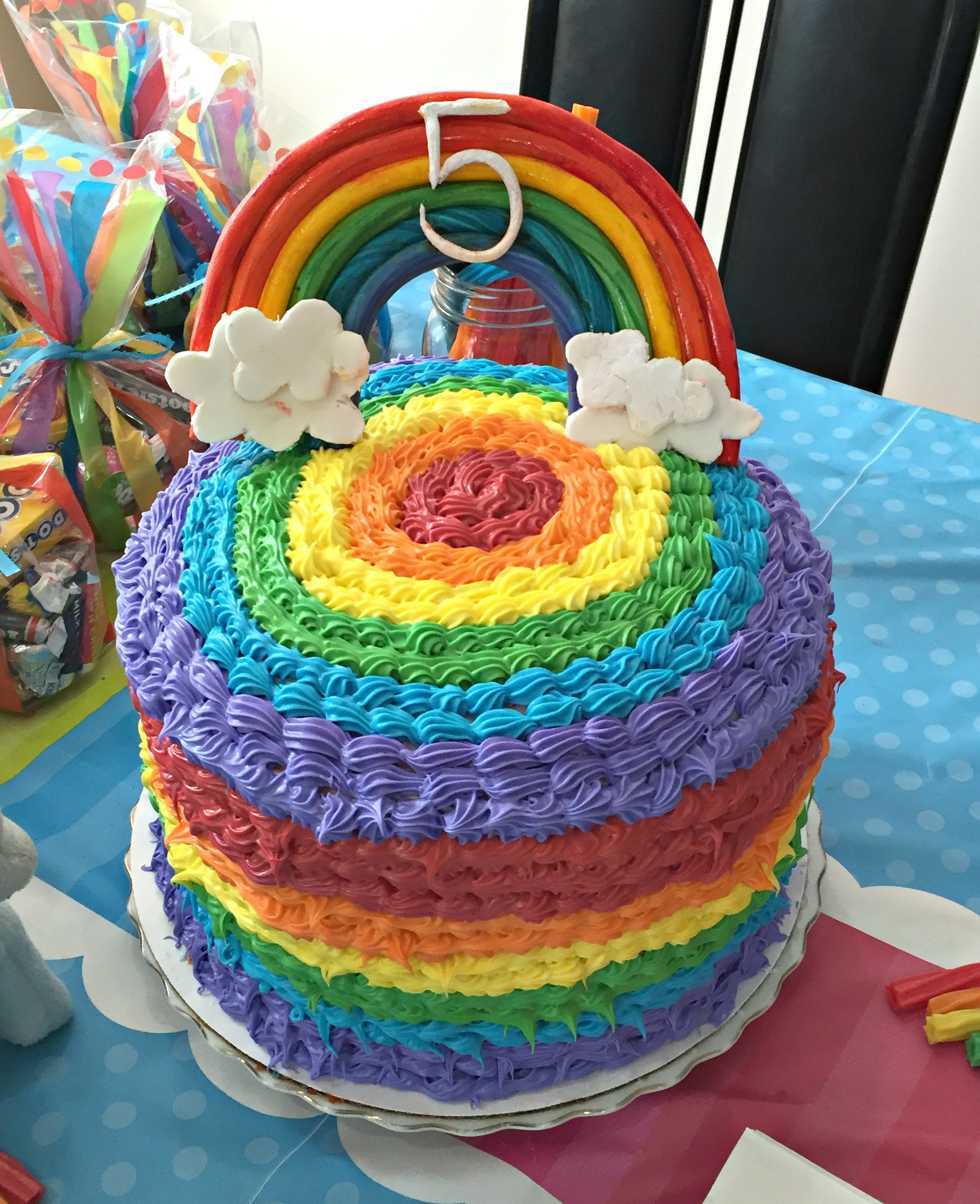 Delicious Rainbow Birthday Cake
