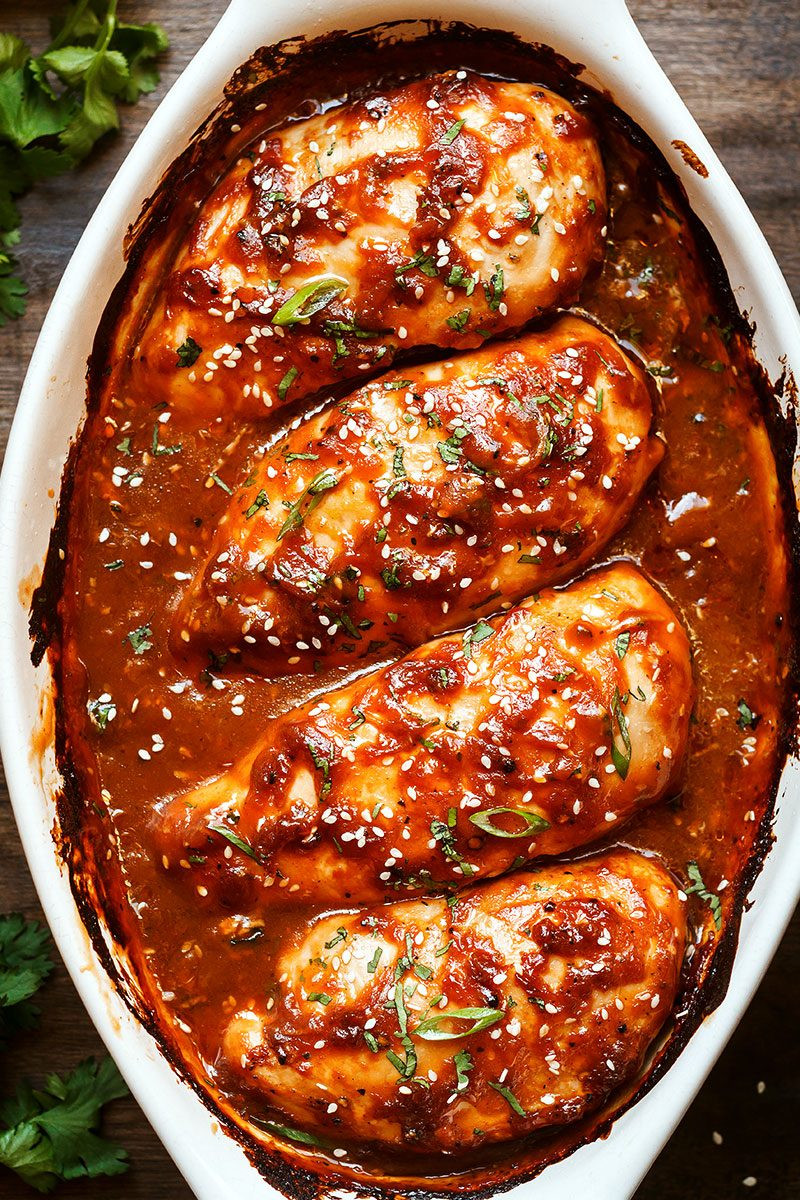 Recipes for Baking Boneless Chicken Breasts Beautiful Baked Chicken Breasts with Sticky Honey Sriracha Sauce