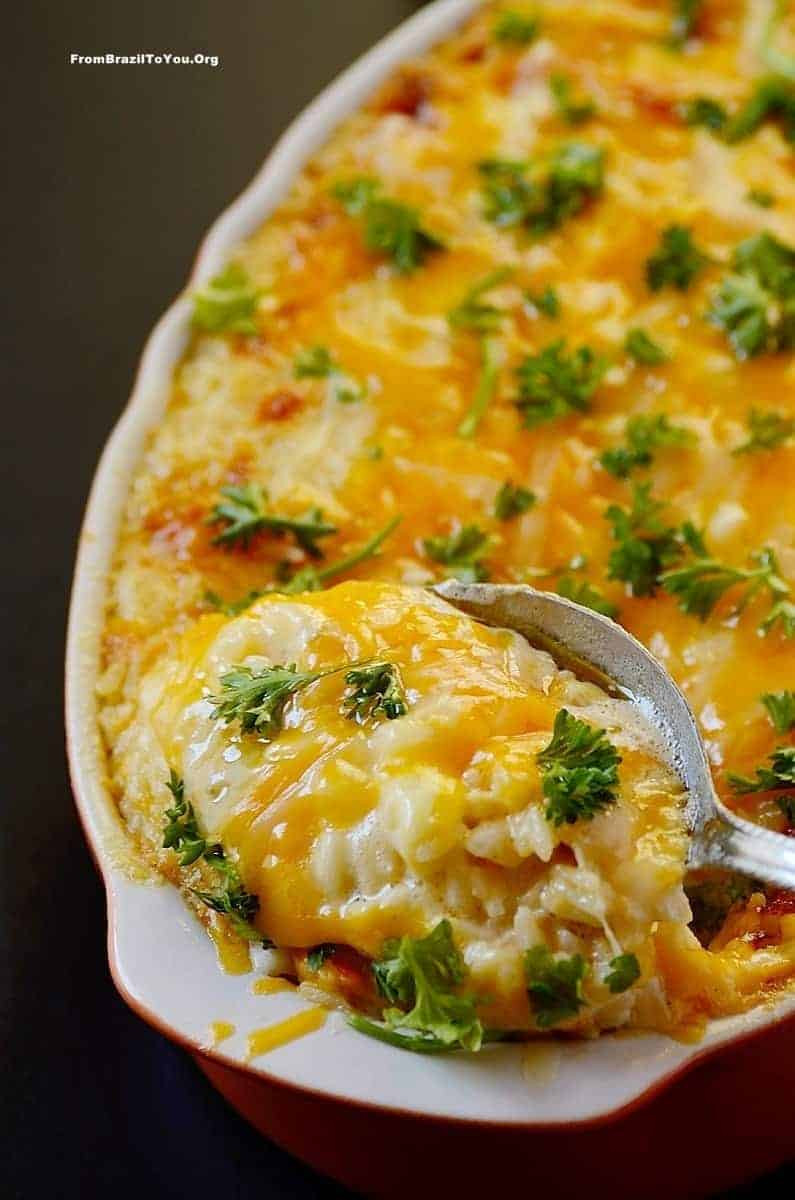 Rice and Cheese Casserole Elegant Ham and Cheese Baked Rice Arroz De forno Misto Easy
