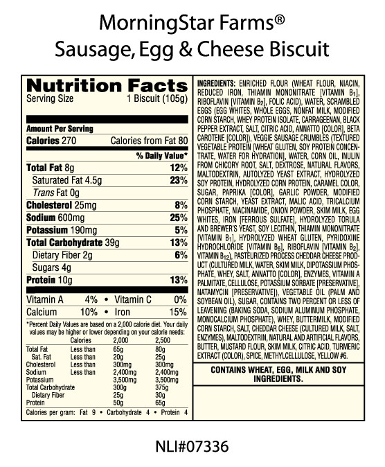 Sausage Egg and Cheese Biscuit Calories Lovely Mcdonald S Sausage Egg and Cheese Biscuit Nutrition Facts