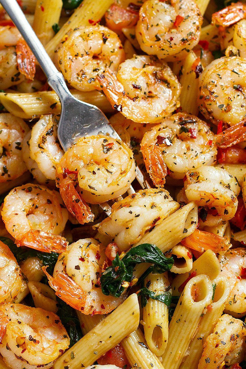 Shrimp and Spinach Pasta Recipe Lovely Shrimp Pasta Recipe with tomato and Spinach — Eatwell101