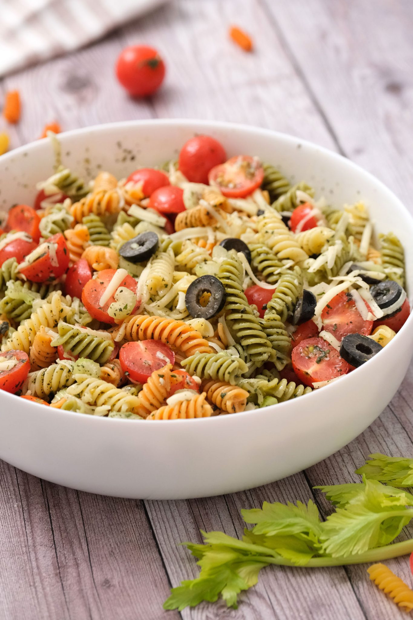 Tri Color Pasta Salad with Italian Dressing Fresh Tri Color Italian Pasta Salad Easy Recipe with Italian