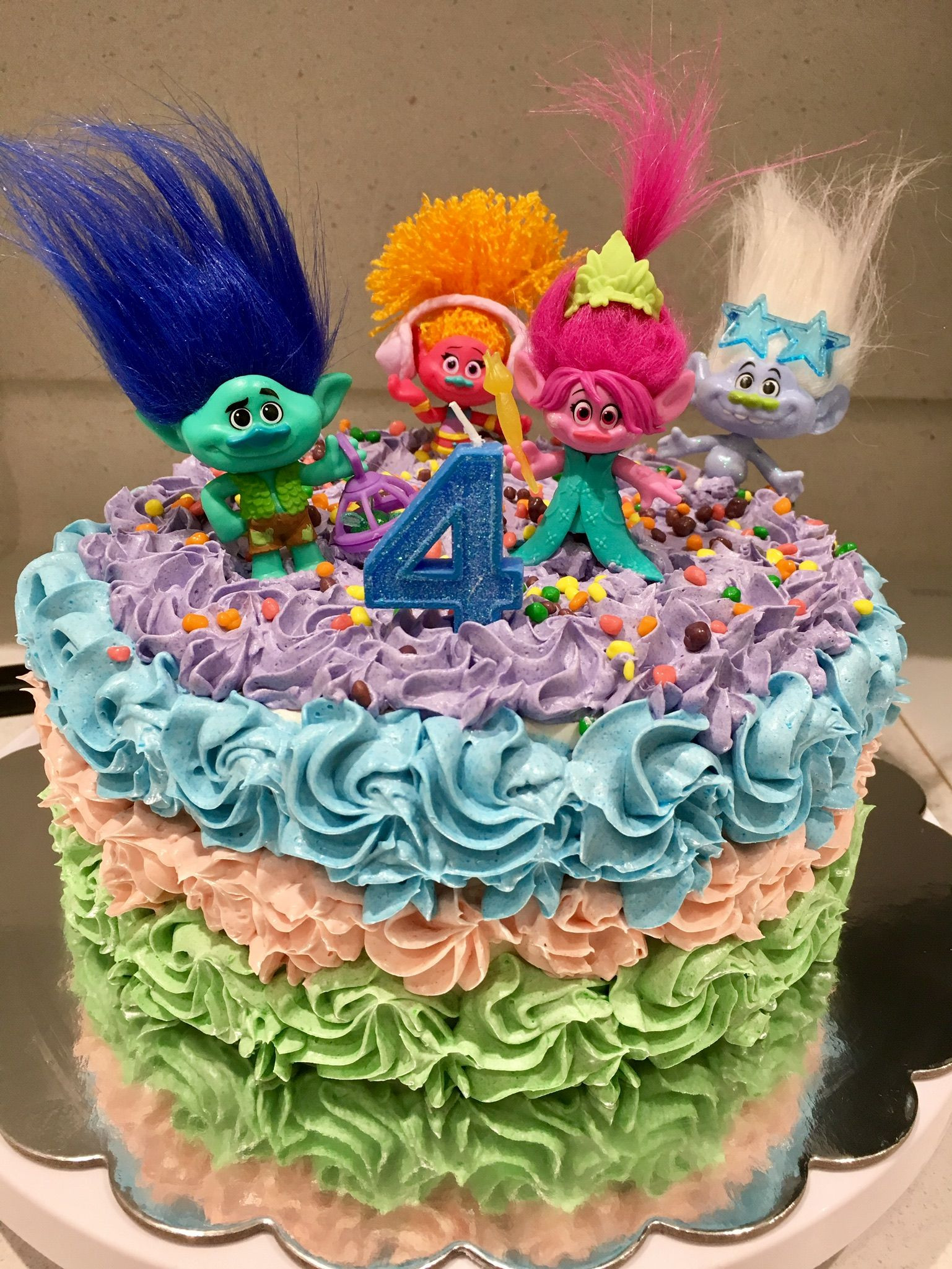 Best 15 Troll Birthday Cake