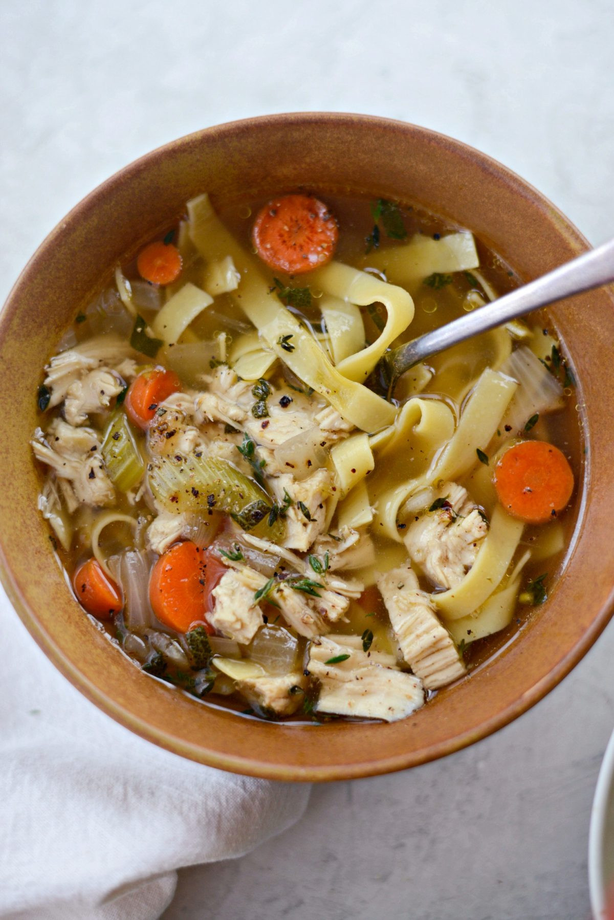 Turkey soup From Thanksgiving Leftovers New Leftover Turkey Noodle soup Simply Scratch