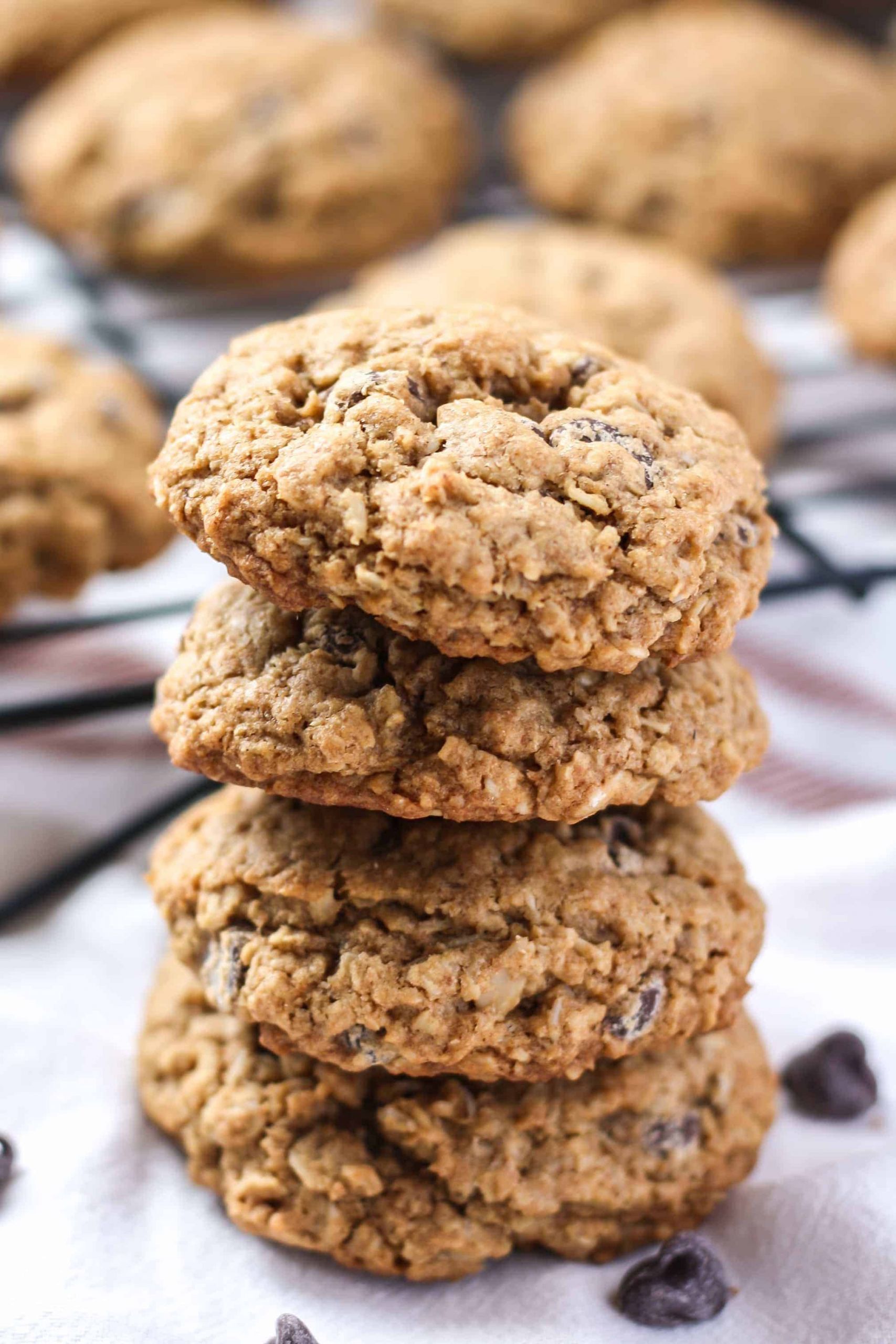 Whole Wheat Oatmeal Cookies Fresh whole Wheat Oatmeal Chocolate Chip Cookies • Fit Mitten