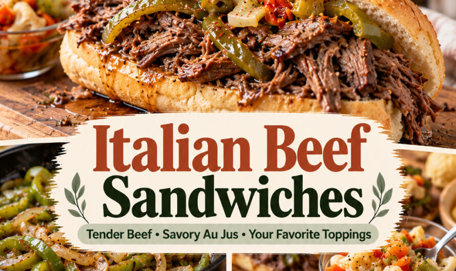 Easy Italian Beef Sandwiches with Tender Beef and Savory Au Jus