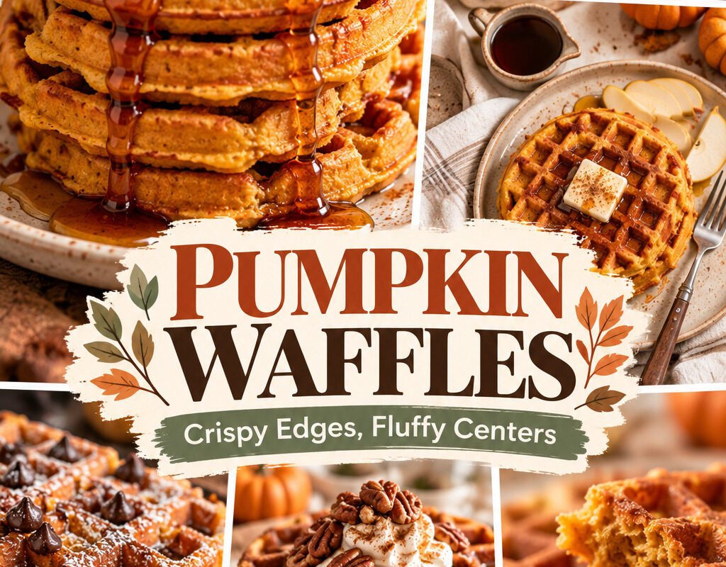 Pumpkin Waffles Recipe — Crispy, Fluffy Fall Breakfast