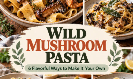 Wild Mushroom Pasta with Creamy Sauce, Brown Butter, and Rustic Noodles